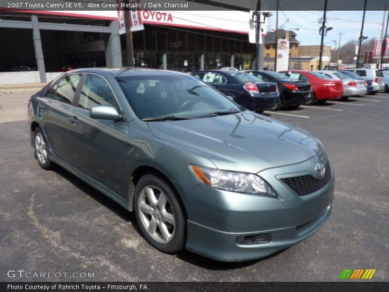 Aloe Green Metallic / Dark Charcoal 2007 Toyota Camry SE V6