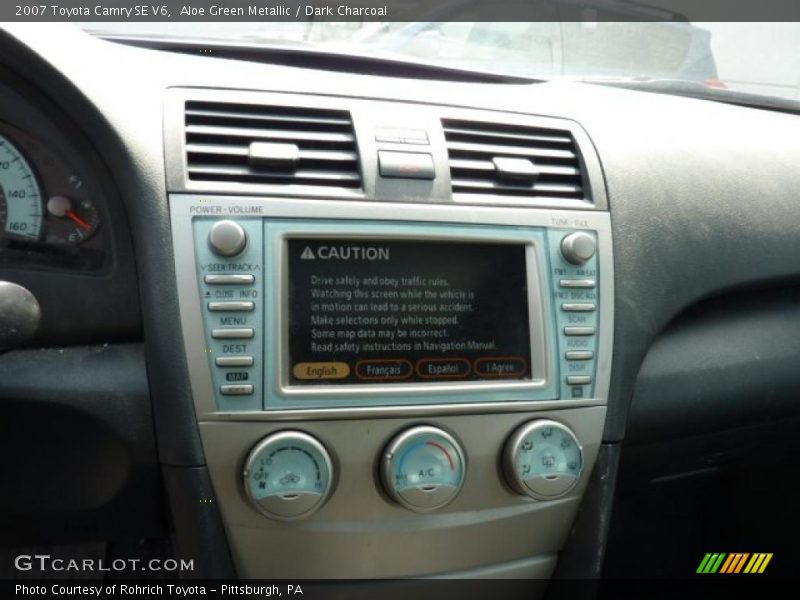 Aloe Green Metallic / Dark Charcoal 2007 Toyota Camry SE V6
