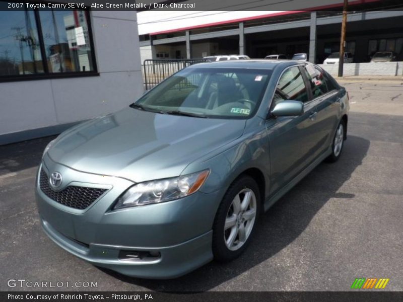 Aloe Green Metallic / Dark Charcoal 2007 Toyota Camry SE V6