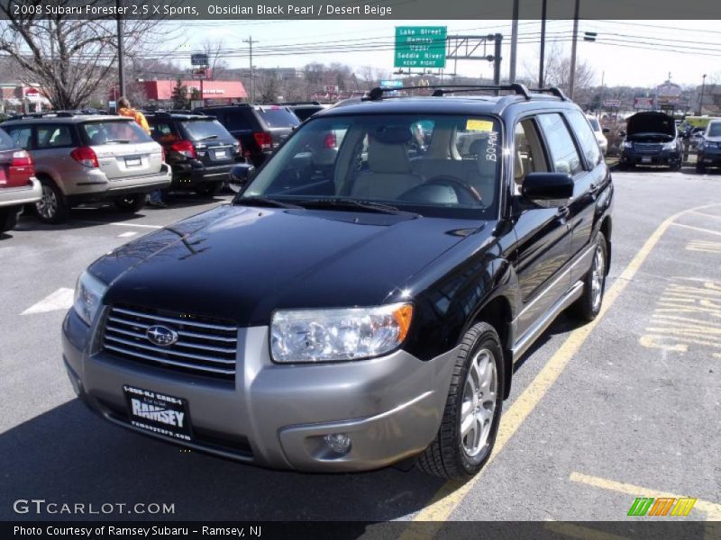 Obsidian Black Pearl / Desert Beige 2008 Subaru Forester 2.5 X Sports