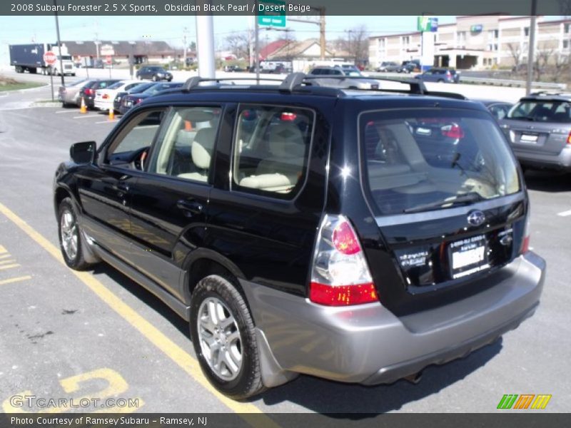 Obsidian Black Pearl / Desert Beige 2008 Subaru Forester 2.5 X Sports