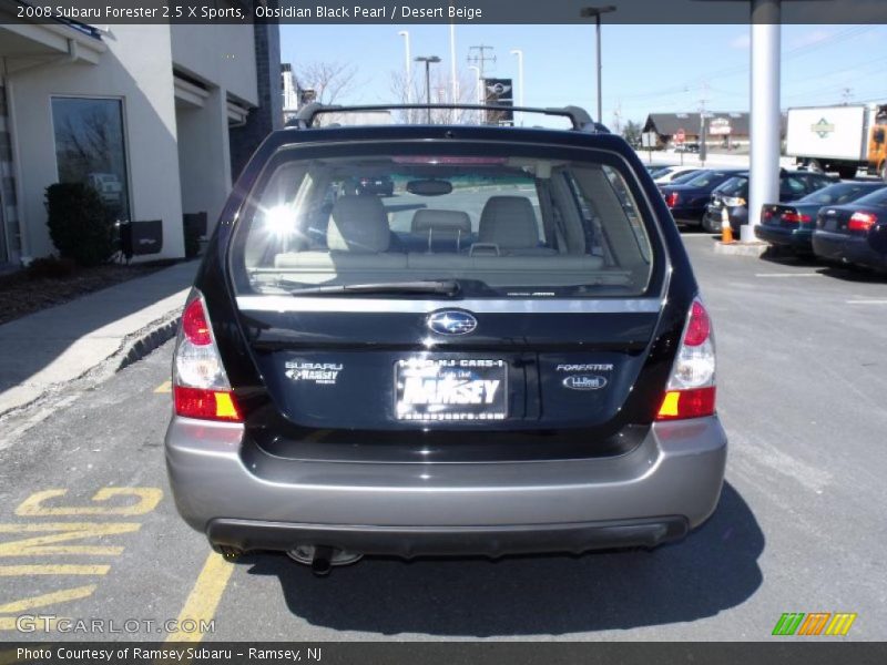 Obsidian Black Pearl / Desert Beige 2008 Subaru Forester 2.5 X Sports