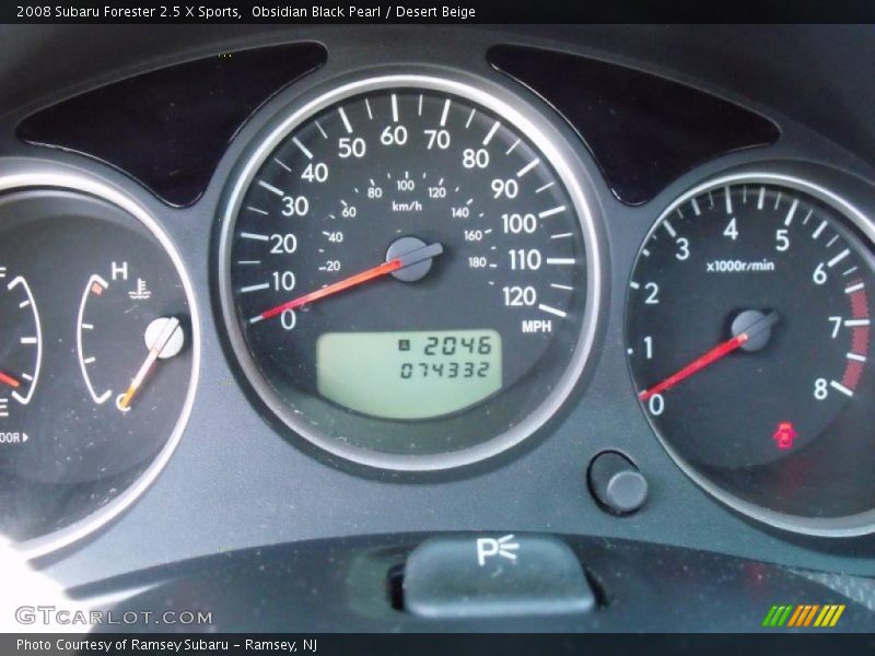 Obsidian Black Pearl / Desert Beige 2008 Subaru Forester 2.5 X Sports