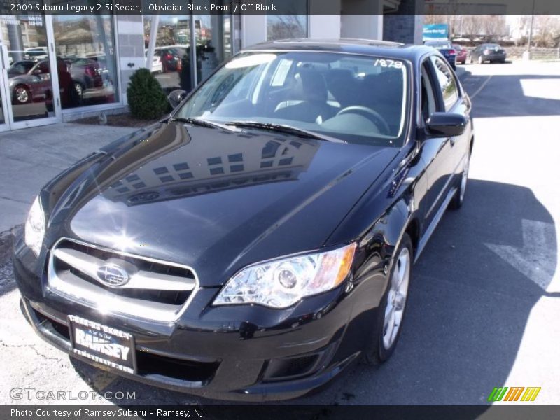 Obsidian Black Pearl / Off Black 2009 Subaru Legacy 2.5i Sedan