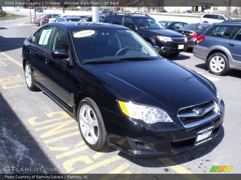 Obsidian Black Pearl / Off Black 2009 Subaru Legacy 2.5i Sedan