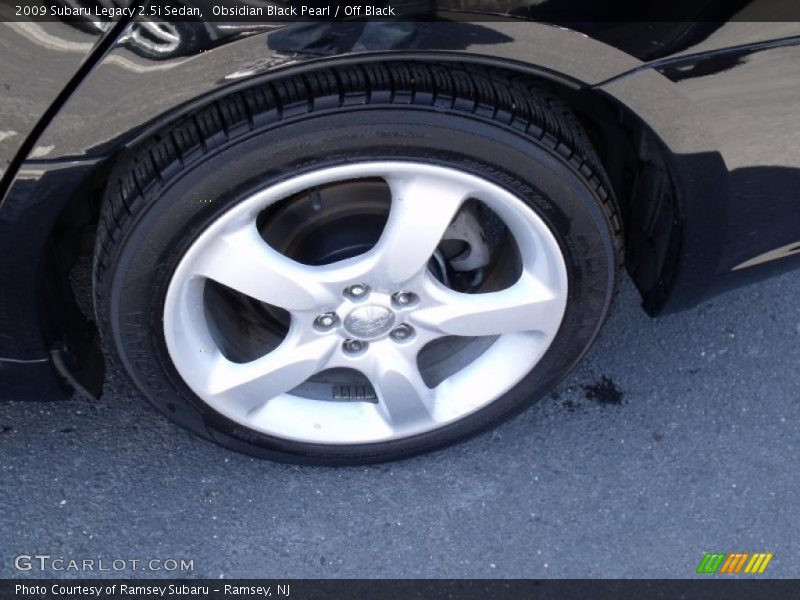Obsidian Black Pearl / Off Black 2009 Subaru Legacy 2.5i Sedan