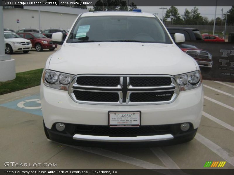 Stone White / Black 2011 Dodge Durango Express