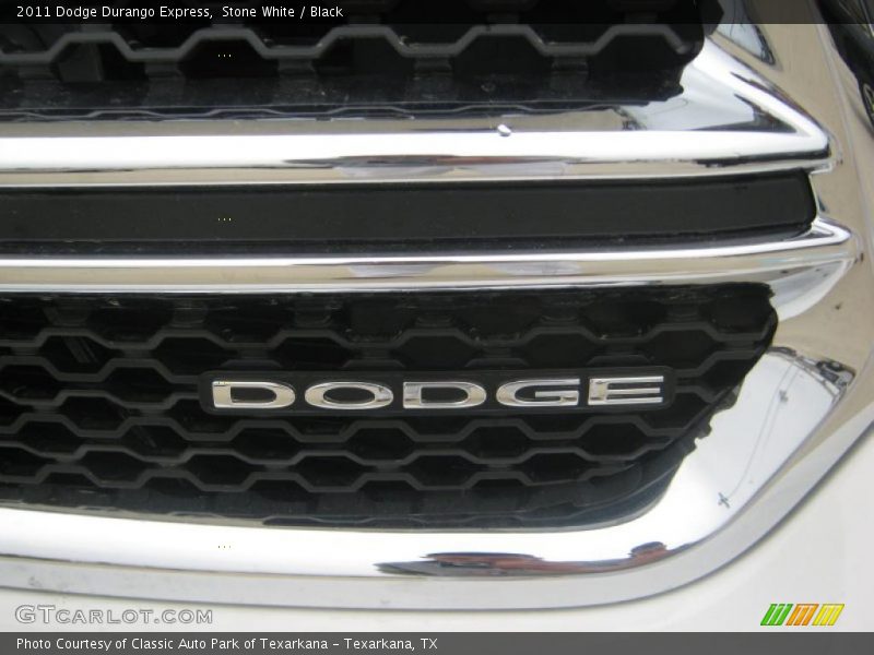 Stone White / Black 2011 Dodge Durango Express