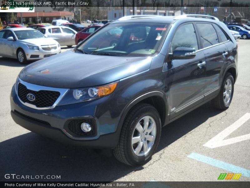 Pacific Blue / Gray 2011 Kia Sorento LX AWD