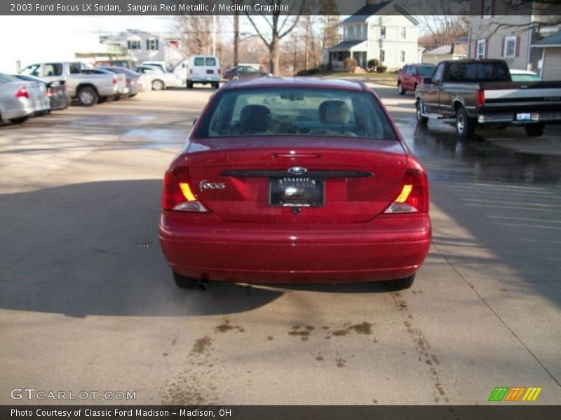 Sangria Red Metallic / Medium Graphite 2003 Ford Focus LX Sedan