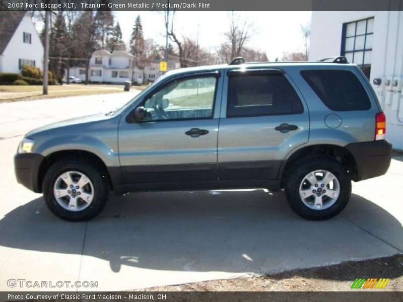 Titanium Green Metallic / Medium/Dark Flint 2007 Ford Escape XLT