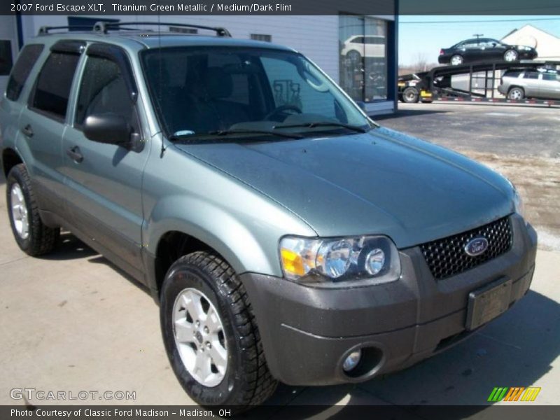 Titanium Green Metallic / Medium/Dark Flint 2007 Ford Escape XLT