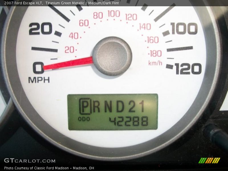 Titanium Green Metallic / Medium/Dark Flint 2007 Ford Escape XLT