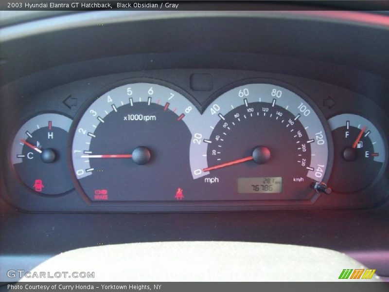  2003 Elantra GT Hatchback GT Hatchback Gauges
