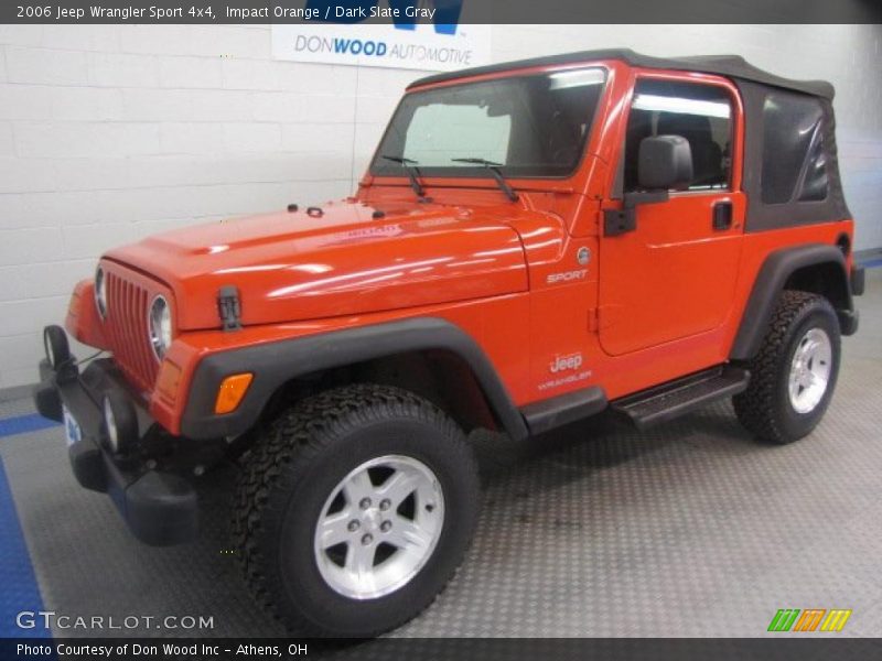 Impact Orange / Dark Slate Gray 2006 Jeep Wrangler Sport 4x4