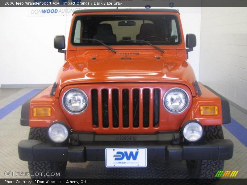Impact Orange / Dark Slate Gray 2006 Jeep Wrangler Sport 4x4
