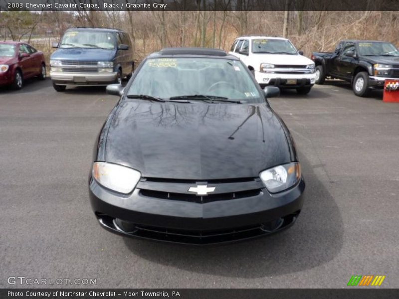 Black / Graphite Gray 2003 Chevrolet Cavalier Coupe