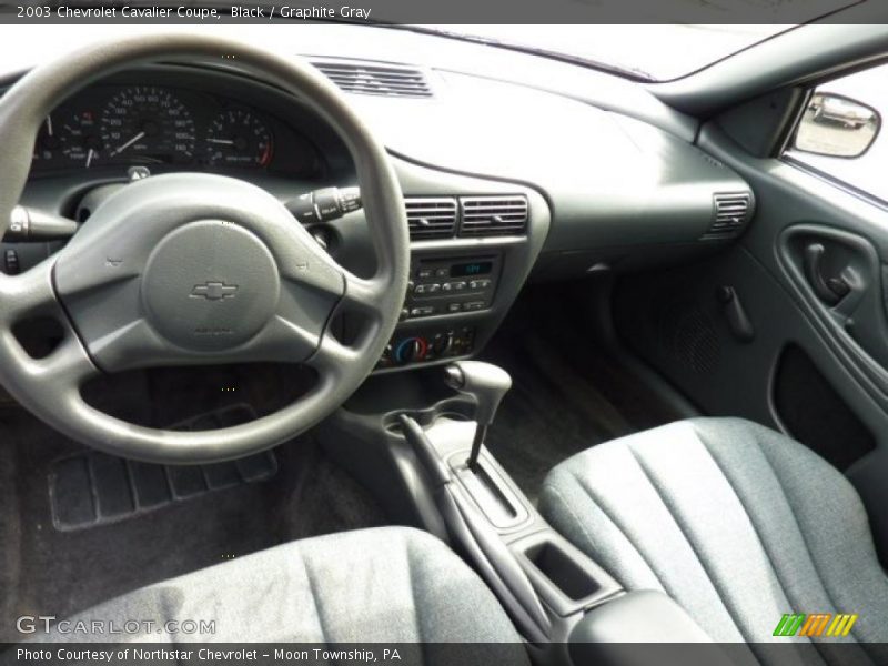 Black / Graphite Gray 2003 Chevrolet Cavalier Coupe
