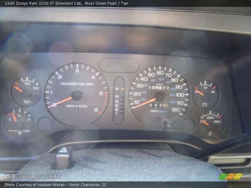 Moss Green Pearl / Tan 1996 Dodge Ram 1500 ST Extended Cab