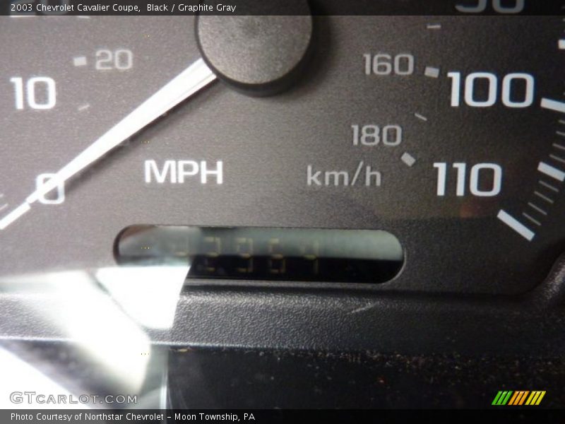 Black / Graphite Gray 2003 Chevrolet Cavalier Coupe