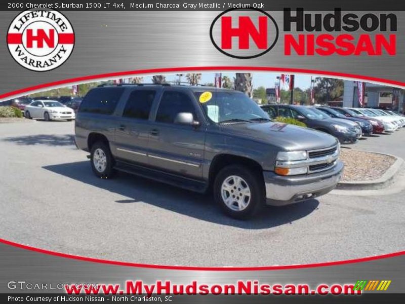 Medium Charcoal Gray Metallic / Medium Oak 2000 Chevrolet Suburban 1500 LT 4x4