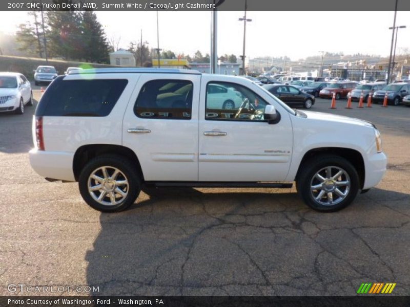 Summit White / Cocoa/Light Cashmere 2007 GMC Yukon Denali AWD