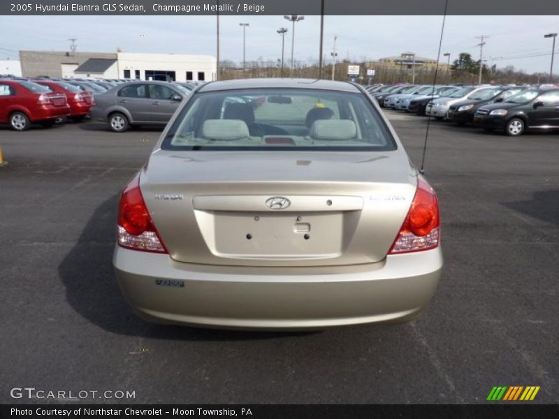 Champagne Metallic / Beige 2005 Hyundai Elantra GLS Sedan