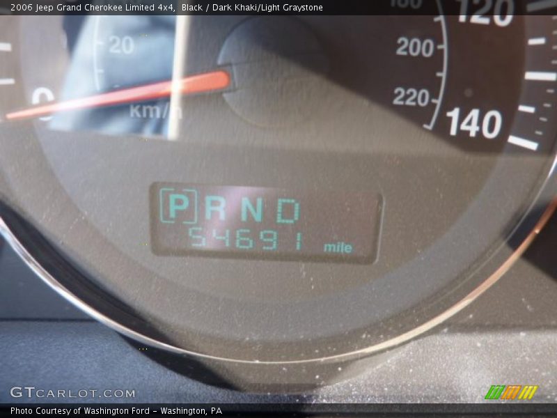 Black / Dark Khaki/Light Graystone 2006 Jeep Grand Cherokee Limited 4x4