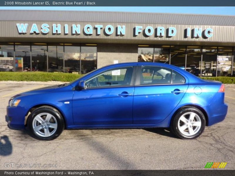 Electric Blue Pearl / Black 2008 Mitsubishi Lancer ES