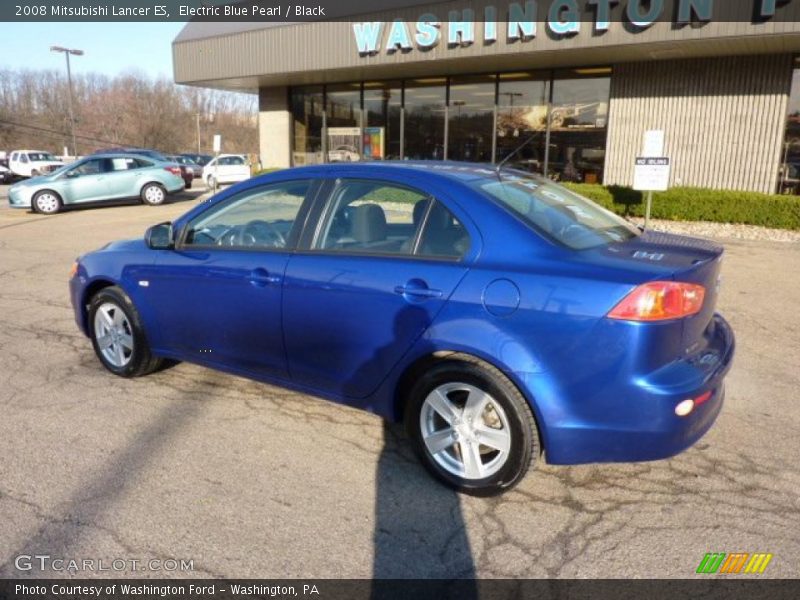 Electric Blue Pearl / Black 2008 Mitsubishi Lancer ES