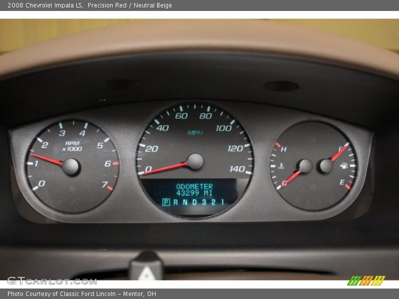 Precision Red / Neutral Beige 2008 Chevrolet Impala LS