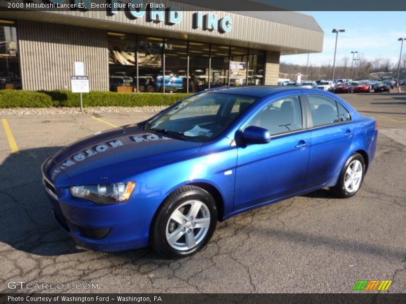 Electric Blue Pearl / Black 2008 Mitsubishi Lancer ES