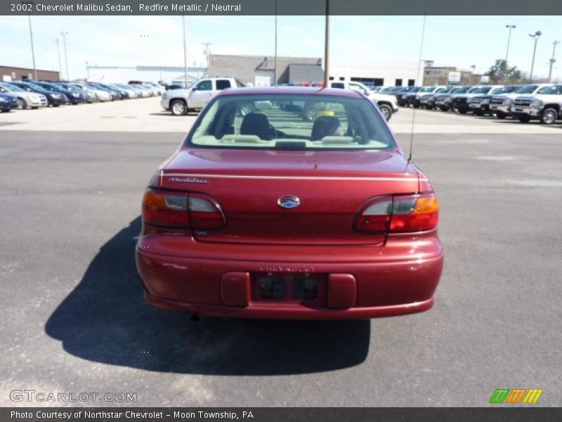 Redfire Metallic / Neutral 2002 Chevrolet Malibu Sedan