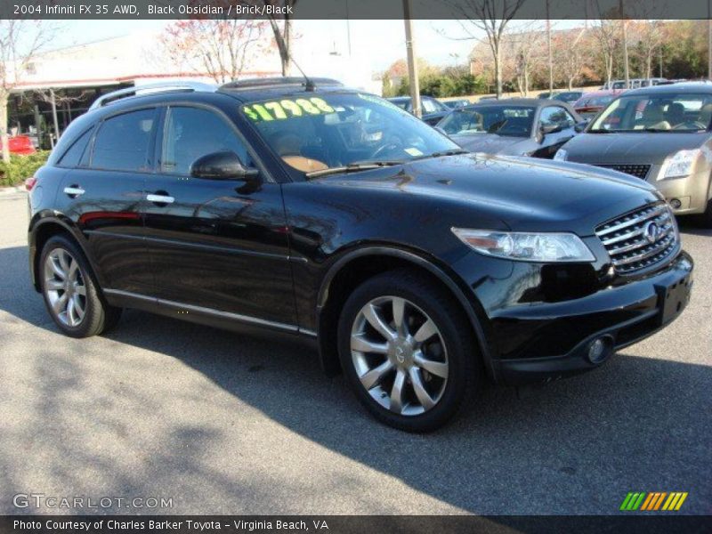 Black Obsidian / Brick/Black 2004 Infiniti FX 35 AWD
