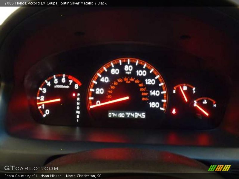 Satin Silver Metallic / Black 2005 Honda Accord EX Coupe