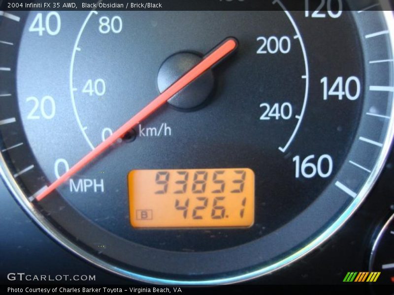 Black Obsidian / Brick/Black 2004 Infiniti FX 35 AWD