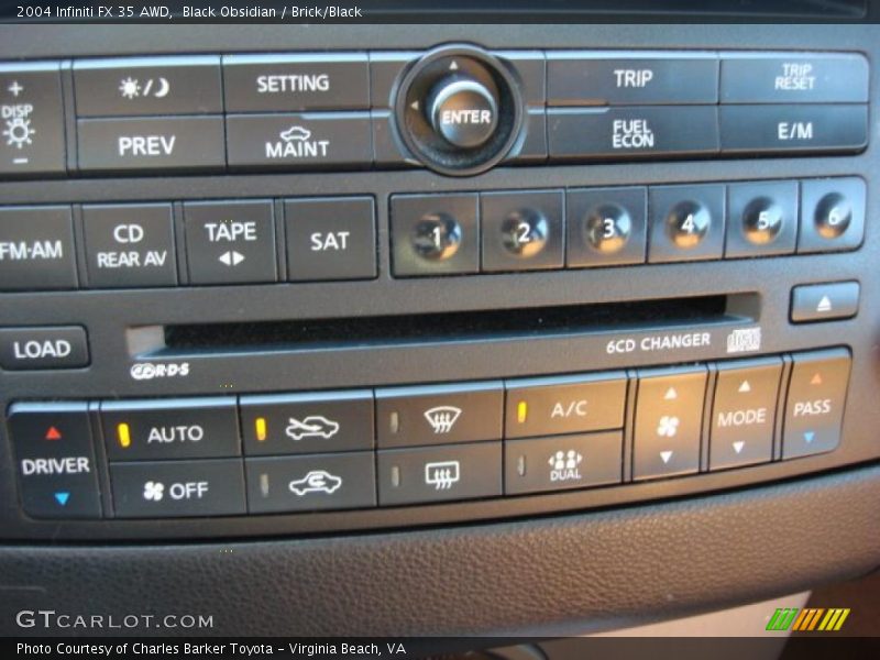 Black Obsidian / Brick/Black 2004 Infiniti FX 35 AWD