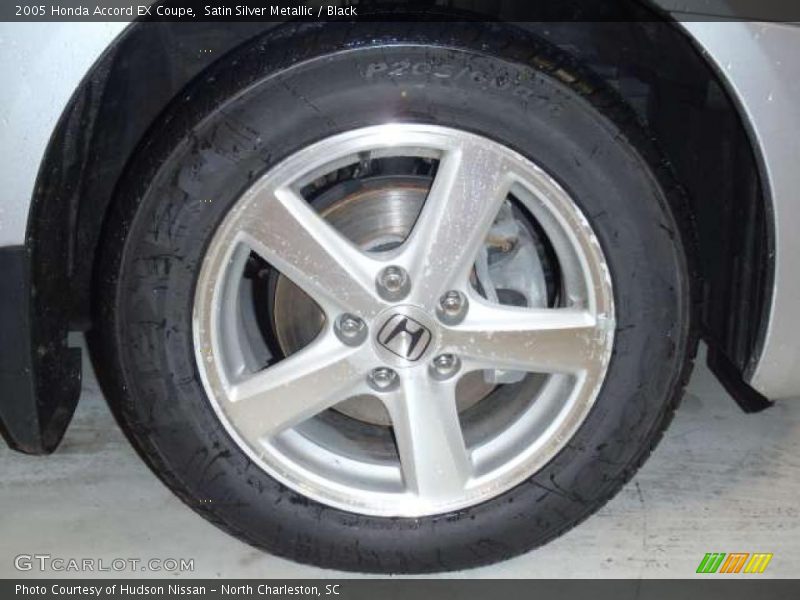 Satin Silver Metallic / Black 2005 Honda Accord EX Coupe