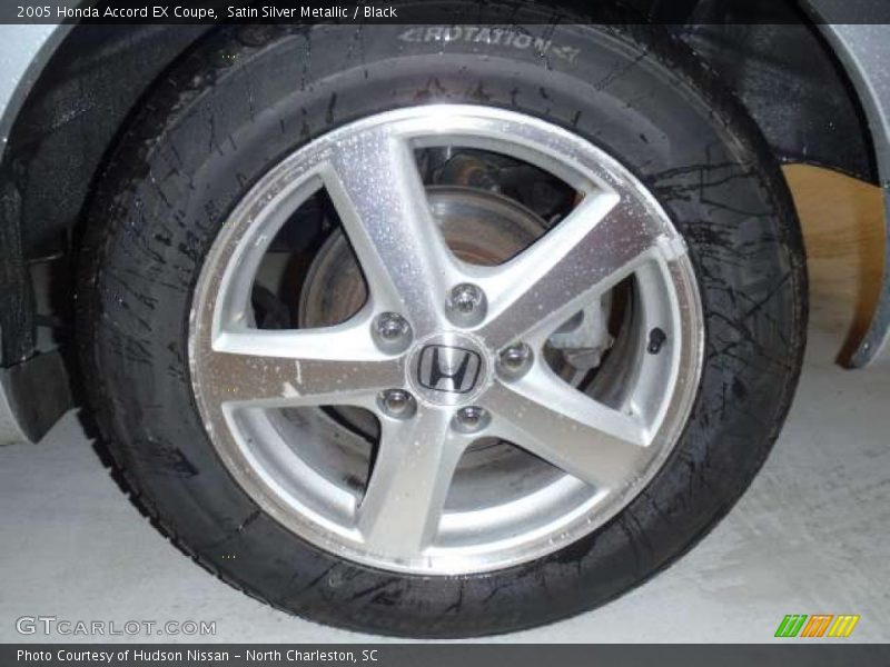 Satin Silver Metallic / Black 2005 Honda Accord EX Coupe