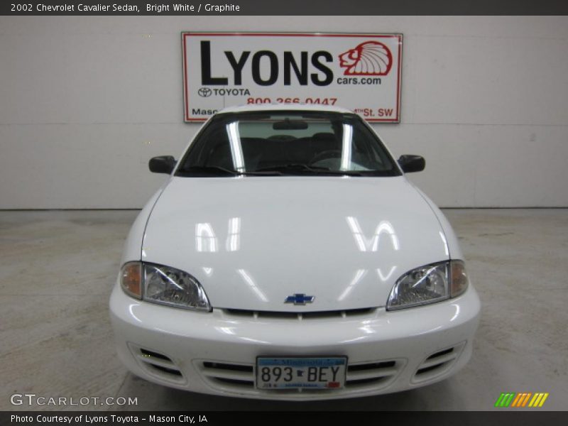 Bright White / Graphite 2002 Chevrolet Cavalier Sedan