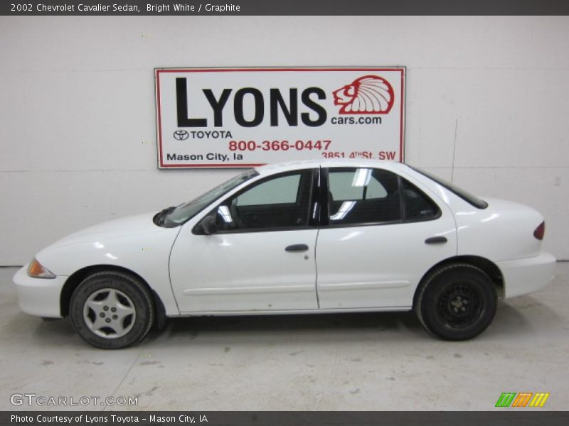 Bright White / Graphite 2002 Chevrolet Cavalier Sedan
