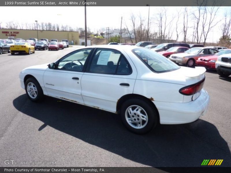 Arctic White / Graphite 1999 Pontiac Sunfire SE Sedan