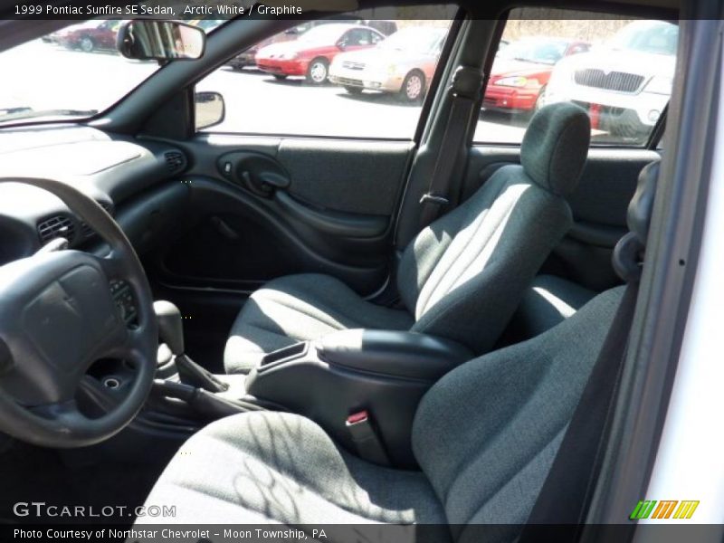 Arctic White / Graphite 1999 Pontiac Sunfire SE Sedan