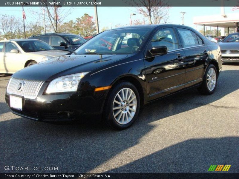 Black / Dark Charcoal 2008 Mercury Milan V6 Premier