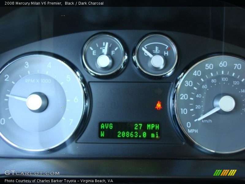 Black / Dark Charcoal 2008 Mercury Milan V6 Premier