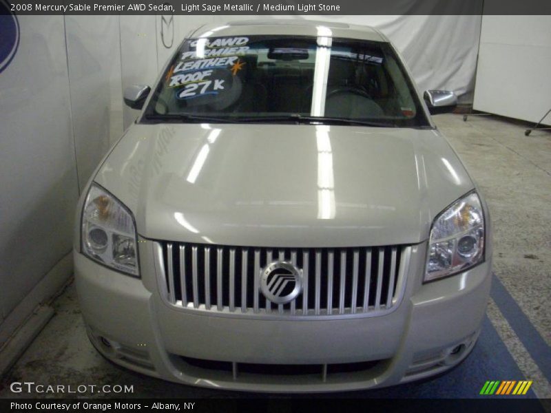 Light Sage Metallic / Medium Light Stone 2008 Mercury Sable Premier AWD Sedan