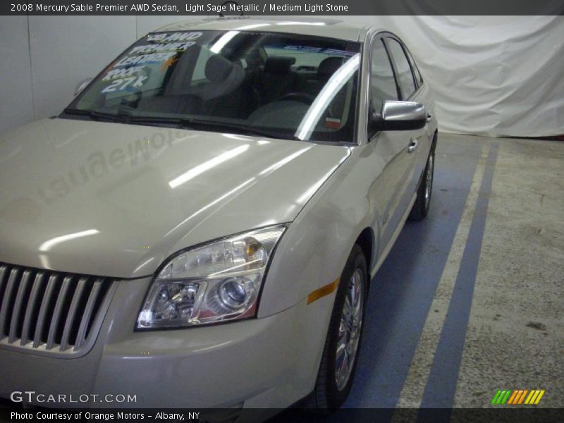 Light Sage Metallic / Medium Light Stone 2008 Mercury Sable Premier AWD Sedan