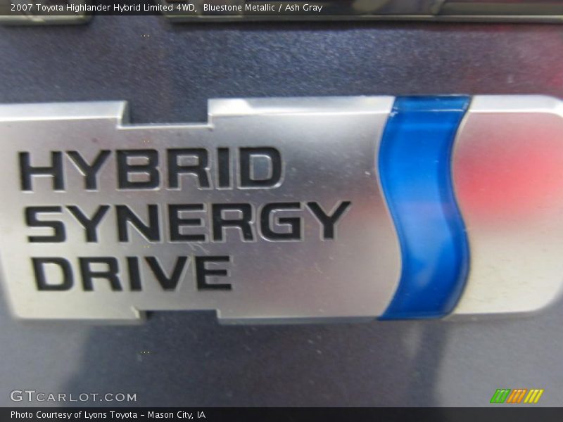 Bluestone Metallic / Ash Gray 2007 Toyota Highlander Hybrid Limited 4WD