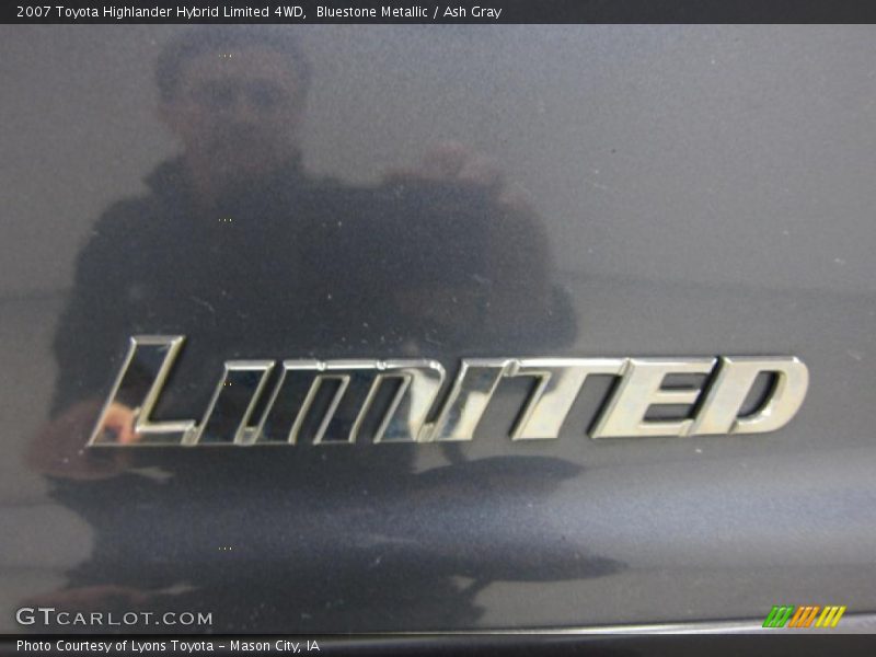 Bluestone Metallic / Ash Gray 2007 Toyota Highlander Hybrid Limited 4WD