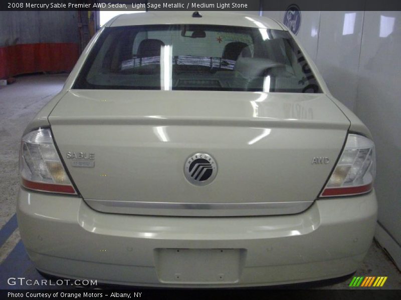 Light Sage Metallic / Medium Light Stone 2008 Mercury Sable Premier AWD Sedan